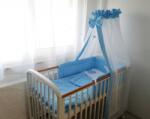 SZEKO Stúdió 4 részes babaágynemű szett - Kék Peti, bébi méret - AZONNAL VIHETŐ