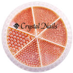 Crystal Nails - METÁL KÖRÖMGYÖNGY KÉSZLET - metal rosegold