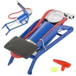 Procart Pompa de picior universala, 1 cilindru, manometru, albastru (585947) - glowmania