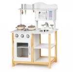 ECOTOYS Bucatarie copii Ecotoys, lemn, accesorii, alb Bucatarie copii
