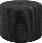 vidaXL Franghie din Jute 8 Negru 100% jute Tossa GartenMobel Dekor (42011611)