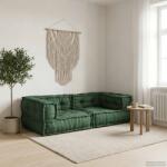 vidaXL Canapea modulara cu 2 locuri verde 140x70x36 tesatura GartenMobel Dekor (4019036)