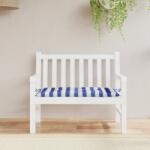 vidaXL Perne banca gradina, dungi albastre/albe, 110x50x7 cm, textil GartenMobel Dekor (361823)