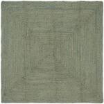 vidaXL Covoare de zona Dreptunghiular Verde masliniu 160 x 160 cm Iuta GartenMobel Dekor (42010459) Covor