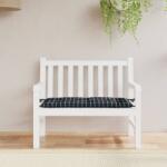 vidaXL Perna banca de gradina, negru, 110x50x7cm, carouri, textil GartenMobel Dekor (361824)