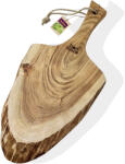 Bonfesto Tocator in forma de frunza cu maner din lemn masiv natural de Acacia dintr-o singura bucata, Bonfesto, Premium, 57 x 30 x 2.5 cm (5941947801273) Tocator