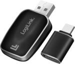 LogiLink Безжичен BT 5.0 адаптер за кола за CarPlay и Android Auto, USB-A + USB-C, черен