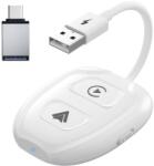 Techstar Adaptor Wireless Techstar® THT-020-9-1 Pentru Apple CarPlay Si Android Auto, Dongle USB-Type-C , WiFi 5G, Bluetooth, Conectare Automata, Alb (SKU3081)