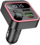 hoco. E85 Автомобилен FM предавател Bluetooth QC3.0 PD 20W черен