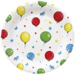 JUNIOR Хартиени чинии за еднократна употреба JUNIOR с шарка на балон 23 cm 8 броя PPL8000101/PPL8000100 (PPL8000101/PPL8000100)