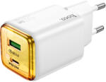 hoco. N52 Monsoon USB-C PD20W+ USB-A QC3.0 зарядно устройство (ЕС), бяло
