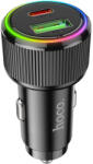 hoco. NZ14A Guerrero USB-C PD20W+ USB-A QC3.0 зарядно за кола RGB черно