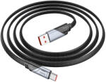 hoco. U119 5A Кабел за зареждане на машини за данни USB-A - Type-C плосък черен 1, 2 м
