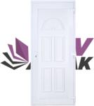 Extruplast Logistic SRL 100X210 cm-es műanyag bejárati ajtó jobbos fehér színben EUROPA 0 tömör díszpanellel X-Tru (BEA100210BJX-TRU-EUROPA024)