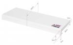  45 cm-es PROJECT műanyag ablakpárkány fehér színben (FSP450)