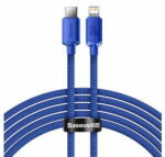 Baseus Cablu Date si Incarcare Baseus USB-C - Lightning Crystal Shine Series 20W 1.2m Albastru
