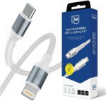 3mk Protection Cablu de date 3MK Hyper N-SERIES, USB-C la Lightning, 27W, 3A, 0.5m, Alb (5903108739252)
