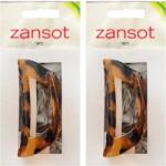 ZANSOT Curved hajcsat, 6, 2 cm, teknőcmintás (4924)