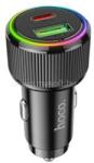 hoco. NZ14A Guerrero USB-C PD20W+ USB-A QC3.0 autós töltő RGB (fekete) (HOCO_HC620437) (HOCO_HC620437)