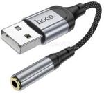 hoco. adapter AUX USB-A (dugasz) Jackhez 3, 5 mm (aljzat) LS36 0, 12 m (fekete) (HOCO_HC608879) (HOCO_HC608879)