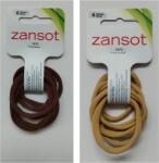 ZANSOT 2× elasztikus hajgumi, finom szövet, 6 db, barna