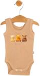 Rainy Бебешко боди потник Rainy - Love you bearly, мока, 56 cm, 1-2 м (617495) - ozone