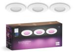 Philips Hue Spot LED incorporabil Philips Hue Slim, 90 mm, Alb si Colorat, Bluetooth, Control vocal (8720169264731)
