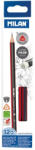 MILAN Creion grafit cu radiera triunghiular HB MILAN - Set 12 (0712370312)
