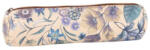 OXFORD Penar etui rotund Oxford, piele naturala, Floral, Bej/Albastru (400165559) Penar