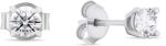 Brilio Silver Cercei din argint cu pietre transparente de zircon EA580/1/2/3/4W 0, 8 cm