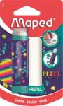 Maped Creion cu gumă de șters cu rezervă, MAPED "Pixel Party" 152015 (152015)