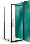 Roltechnik Exclusive Line ECDBN/900 zuhanyfal (EGY AJTÓT TARTALMAZ! ) (black elox, transparent, 563-9000000-05-02) (563-9000000-05-02)