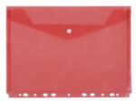D. rect Mapa A4 plastic transparent cu capsa si perforatii rosu D. Rect (LV110544) - vexio