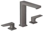 Hansgrohe 3-lyukú karos mosdócsaptelep 100 push-open lefolyóval, szálcsiszolt fekete króm 32515340 (32515340)