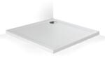 Roltechnik Flat Stone Effect négyszögletű zuhanytálca (beépíthető, fehér, 80x80 cm, 8000311) (8000311)