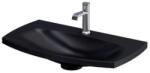 Roltechnik Louis 82x48 cm öntött műmárvány mosdó matt fekete UME-LU-82-94 (UME-LU-82-94)