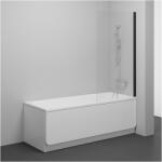 RAVAK NVS1 80 cm kádparaván Transparent üveggel, fekete 7O840300Z1 (7O840300Z1)