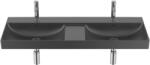 Roca Ona 120x46 cm FINECERAMIC mosdó, matt fekete A32768B080 (A32768B080)