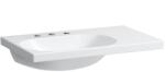 Laufen Lua aszimmetrikus mosdó jobb oldali pulttal, három csaplyukkal túlfolyó nélkül 75x46 cm LCC felülettel H8170864001581 (H8170864001581)