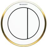 Geberit 10 típusú távműködtető, pneumatikus, 2 mennyiséges öblítéshez, fehér/aranyozott/fehér 116.055. KK. 1 (116.055.KK.1)