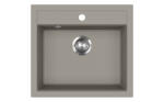Evido Quadro 6 gránit mosogató, 562 x 510 mm, platina 442063 (442063)