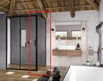 RAVAK Blix Slim BLSPS-90 zuhanyfal fekete+Transparent X9BM70300Z1 (X9BM70300Z1)