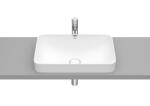 Roca Inspira SQUARE pultba építhető Fineceramic mosdó 55x37 cm, matt fehér A327534620 (A327534620)