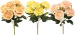 CHOMIK Ramură artificială - Buchet 7 bujori 41 cm mix de culori *4083 (CH-HID4083)