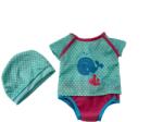PLEJO Haine PLEJO pentru păpușă 40 - 43 cm, body cu pălărie verde