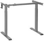Maclean Állítható magasságú íróasztalváz, kézi, 60 kg, szürke, 70-118 cm (85694)