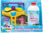Fru Blu Set lansator baloane de sapun si solutie, Fru Blu, Blaster Double Bubble Tub balon de sapun