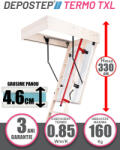 DEPOSTEP Scara pod DEPOSTEP TERMO TXL chepeng pod pliabil din lemn, maner telescopic, H max 330 cm (TXL 65X130)
