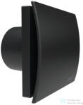 SAPHO Cata UC-10 Silentis STD ventilátor dekoratív előlappal, pillangószeleppel, 8W, 100mm, fekete (01222100) (01222100)