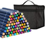 Deli Set 80 Markere Sketching Varf Dublu Rotund tesit Husa Textila Deli (DLEC184-80)